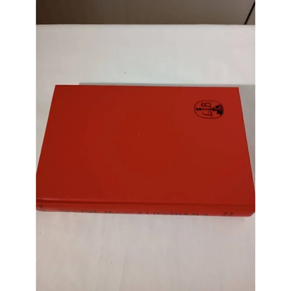 Vintage red book for reading, for decor, arts crafts 